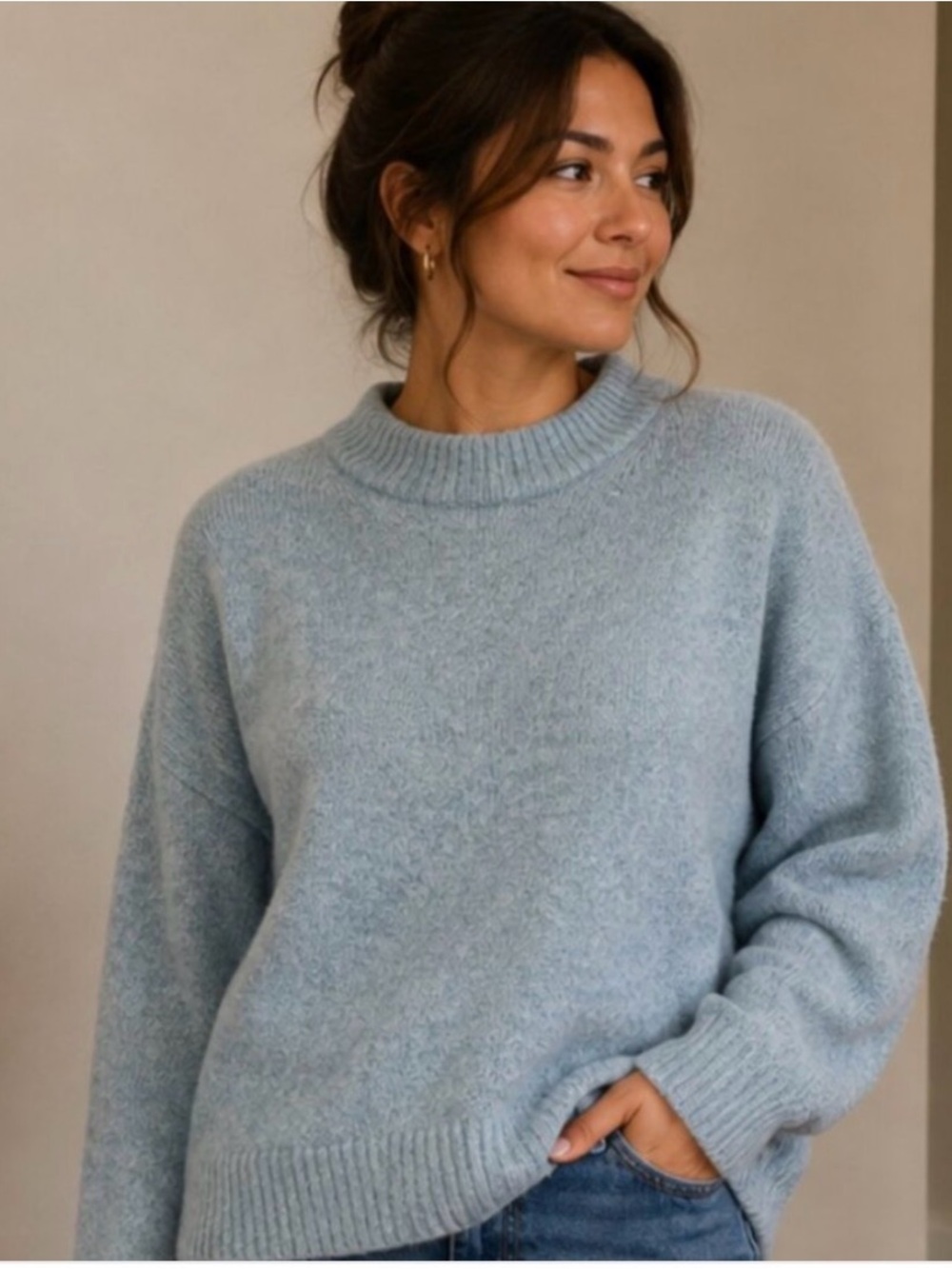 abercrombie light blue sweater